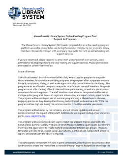 RFP - Massachusetts Library System