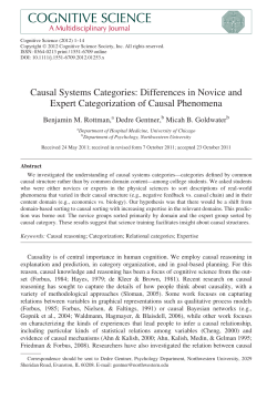 Causal Systems Categories: Differences in Novice and Expert