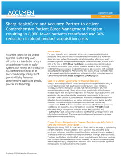 Opportunity for Optimal Blood Use Proven Results