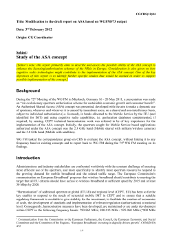 Objet: proposition de contribution France pour envoi au groupe