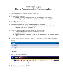digits Help Digits Log in Instructions