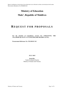 ROM Standard Full RFP - Ministry of Finance and Treasury