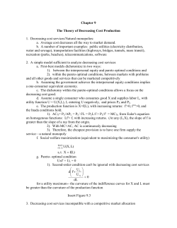 Chapter 9 The Theory of Decreasing Cost Production 1. Decreasing