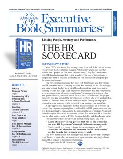 THE HR SCORECARD