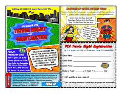 Up to 10 players per table У Please make checks to Columbia PTA