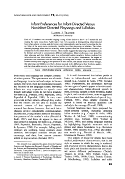 Infant Preferences for Infant-Directed Versus Noninfant