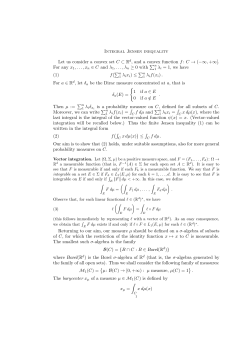 Integral Jensen inequality Let us consider a convex set C &sub; R d