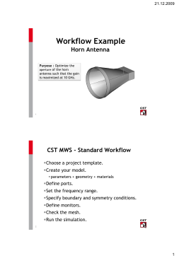 CST MICROWAVE STUDIO&reg; Training Class, MW