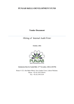 Technical and Financial Proposal