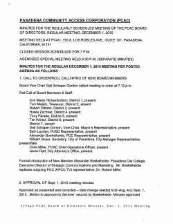 AGENDIZED SPECIAL MEETING HELD 6:30 P.M. (SEPARATE