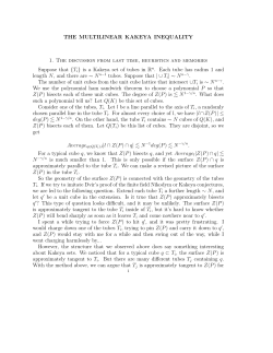 THE MULTILINEAR KAKEYA INEQUALITY 1. The discussion from