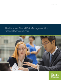 The Future of Model Risk Management for Financial Services Firms