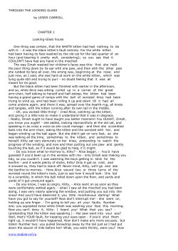 THROUGH THE LOOKING GLASS