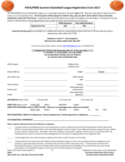 PAPA Basketball Registration Form