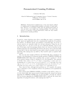 Parameterized Counting Problems