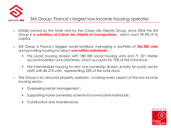 Presentation of the SNI Group - Long Term Investment Intergroup