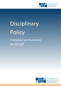 Example of Outcome of Disciplinary Hearing Letter