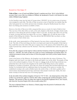 Judges 18 Dan - Bible Insights