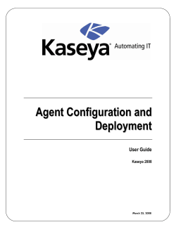 Agent Configuration and Deployment