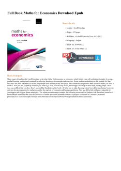 Full Book Maths for Economics Epub