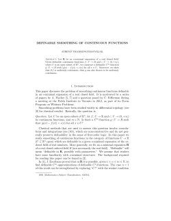DEFINABLE SMOOTHING OF CONTINUOUS FUNCTIONS 1