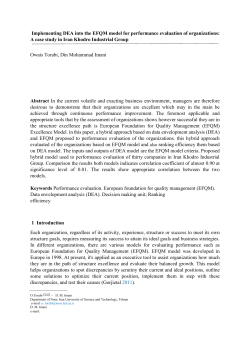 Implementing DEA into the EFQM model for performance evaluation