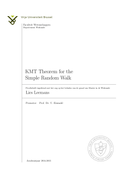 KMT Theorem for the Simple Random Walk