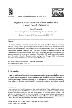 Higher market valuation of companies with a small