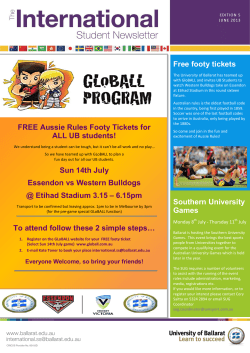 Free footy tickets Southern University Games FREE Aussie Rules