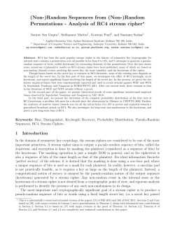 Random Permutations - Analysis of RC4 stream cipher