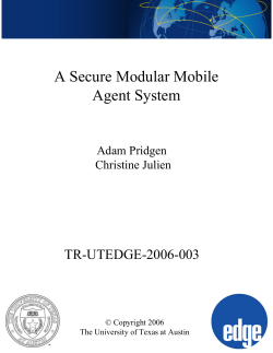 A Secure Modular Mobile Agent System - MPC