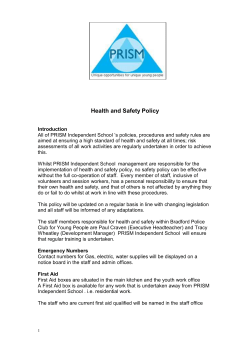 Health and Safety Policy - Prism Independent School
