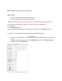 HKU Moodle Group Choice user guide