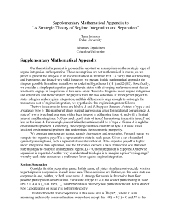 Supplementary Mathematical Appendix to