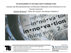 The development of the public safety standard TETRA