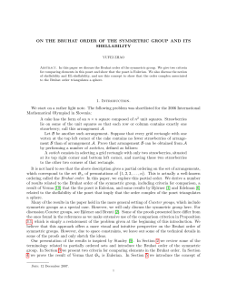 ON THE BRUHAT ORDER OF THE SYMMETRIC