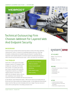 Techinical Outsourcing Firm Chooses Webroot For Layered Web