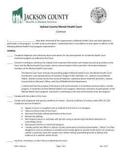 Jackson County Mental Health Court
