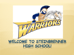 incoming freshman info - Steinbrenner High School
