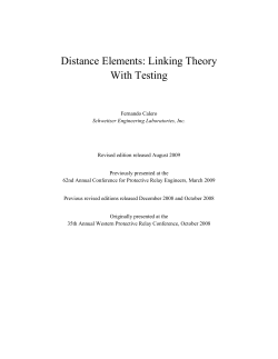 Distance Elements: Linking Theory With Testing