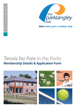 Tennis for Free In the Parks