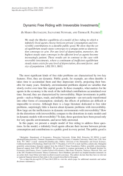 Dynamic Free Riding with Irreversible Investments