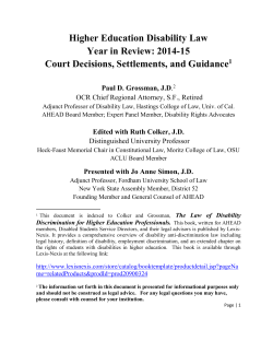 Court Decisions, Settlements, and Guidance 1