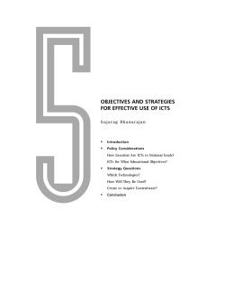 5objectives and strategies for effective use of icts