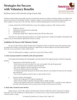 Strategies for Success with Voluntary Benefits