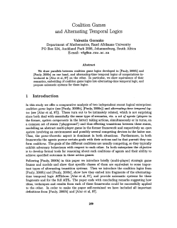 Coalition Games and Alternating Temporal Logics