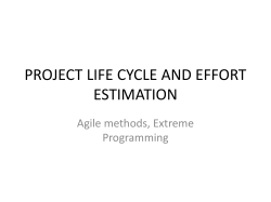 project life cycle and effort estimation