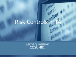 Risk Controls in IA