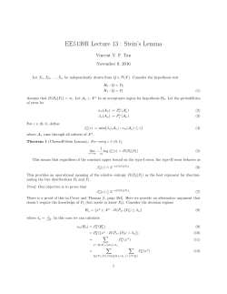 Stein`s Lemma