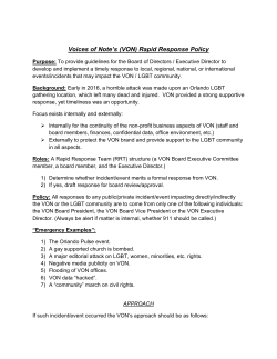 (VON) Rapid Response Policy